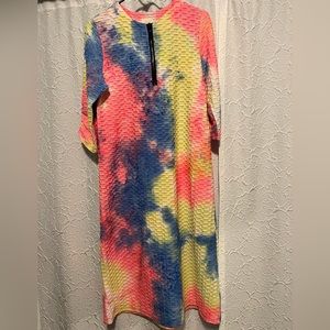 Ariel Waffle Knit tie dye dress.